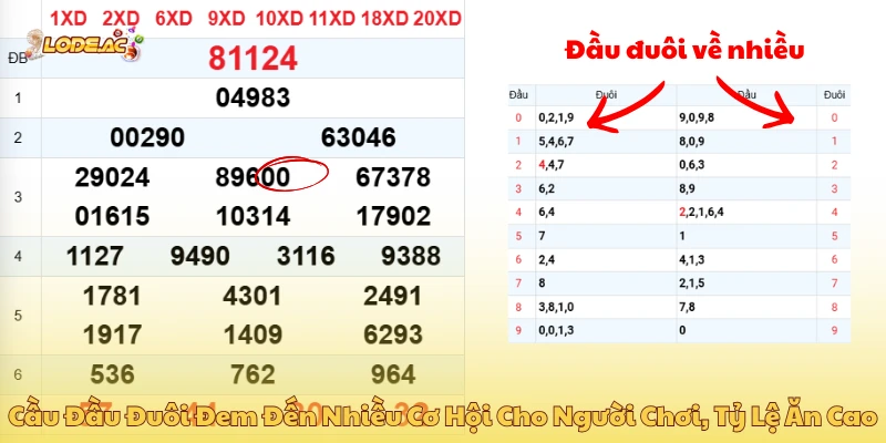 Cầu đầu đuôi đem đến nhiều cơ hội cho người chơi, tỷ lệ ăn cao